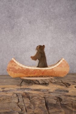 Red Squirrel in a Canoe SKU 3073 - Image 3